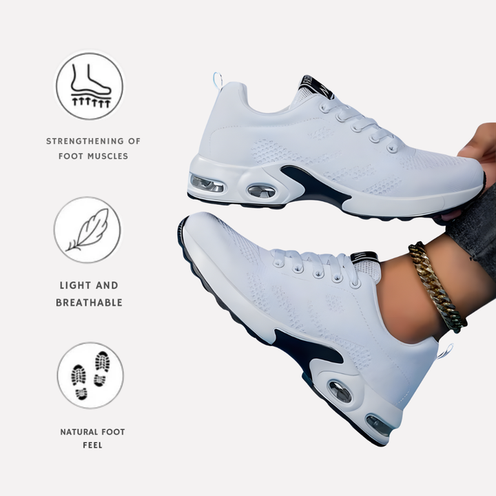 Comfortable unisex ergonomic walking shoes, designed for pain relief, support, & daily wear.