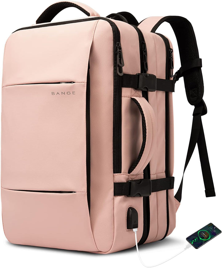 Commuter backpack, 26-45L, anti-theft features & laptop protection for daily use.