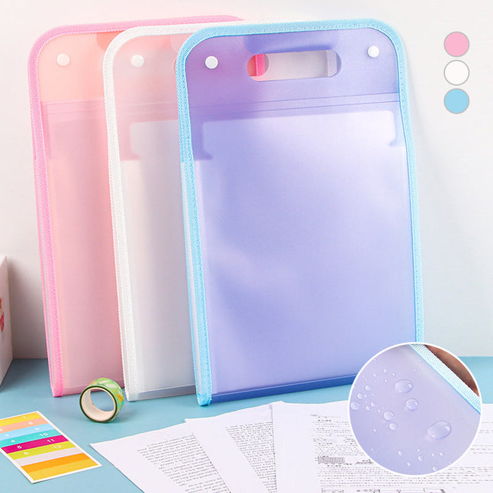 Waterproof file manager folder, 13 pockets, purple, for organizing documents and school essentials