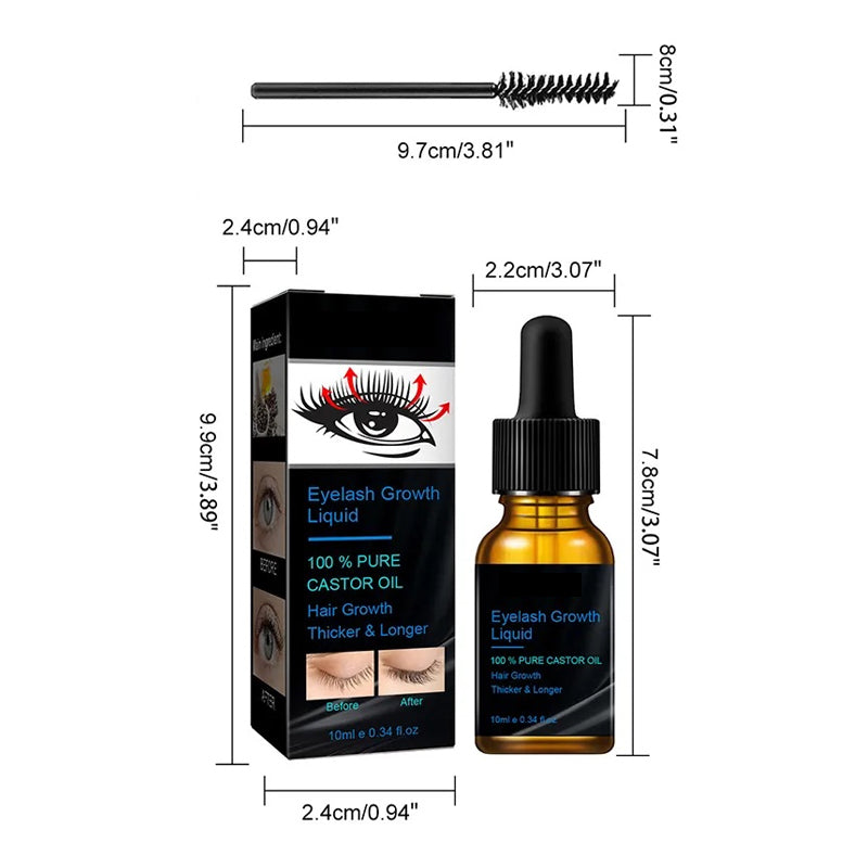 Natural Eyelash & Eyebrow Growth Serum, cruelty-free cosmetic for fuller healthier hair