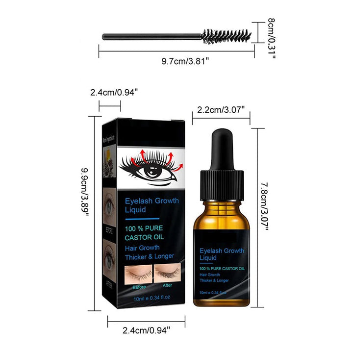 Natural Eyelash & Eyebrow Growth Serum, cruelty-free cosmetic for fuller healthier hair
