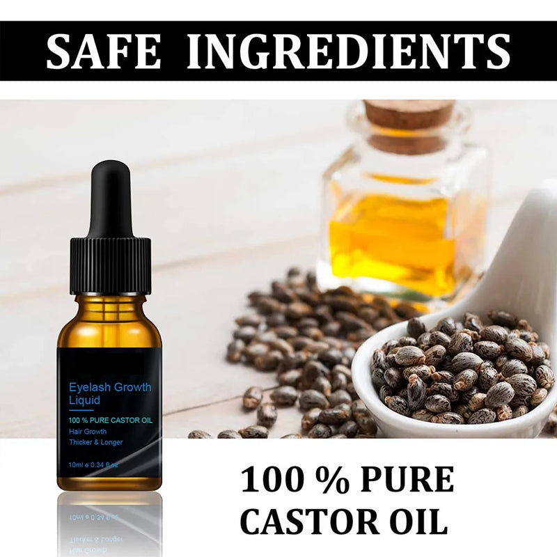 Eyelash & Eyebrow Growth Serum with natural ingredients, ideal for sensitive skin