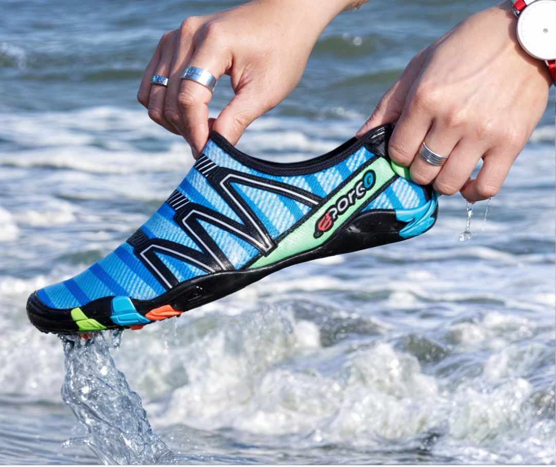 Durable quick-dry water shoes, unisex. Perfect beach footwear for swimming & outdoor water sports.