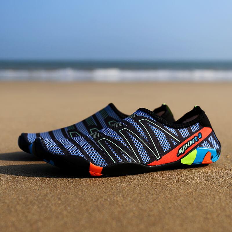 Flexible, non-slip unisex water shoes. Perfect for beach, pool & water activities. Summer comfort.