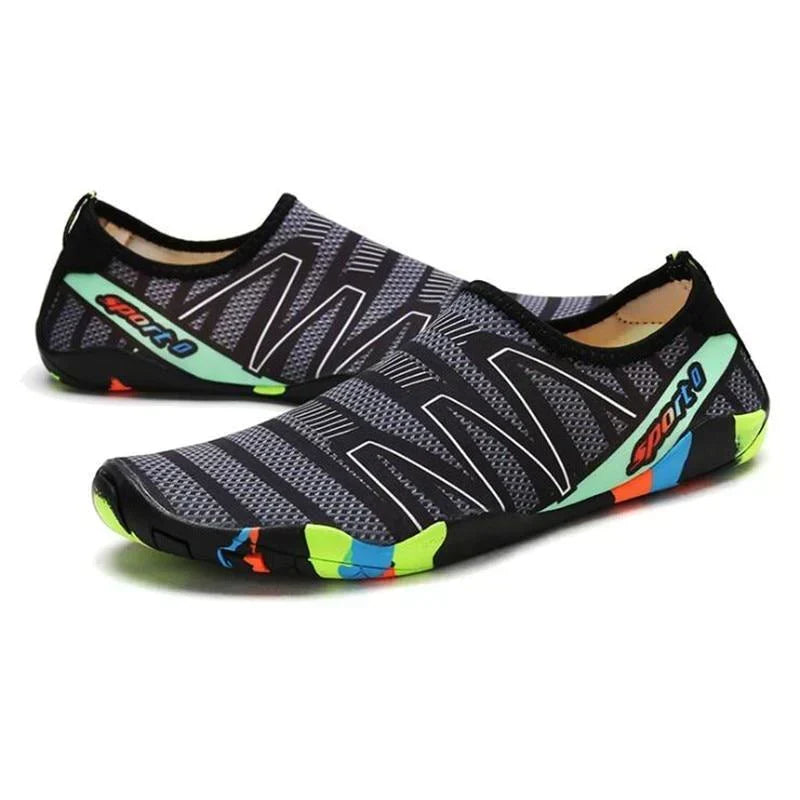 Fast-drying beach footwear for women & men. Non-slip sole ensures safety for all water sports.