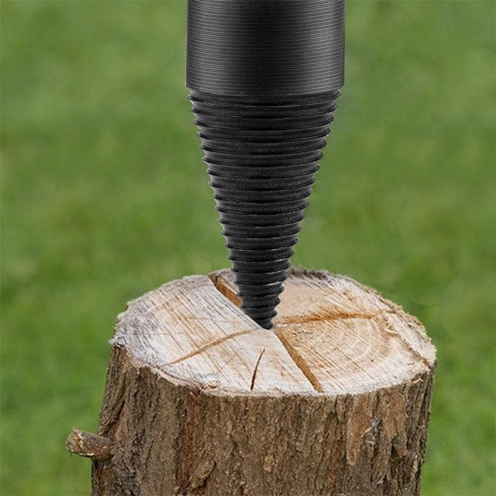 Woodworking power tool: firewood splitting drill bit for efficient log splitting