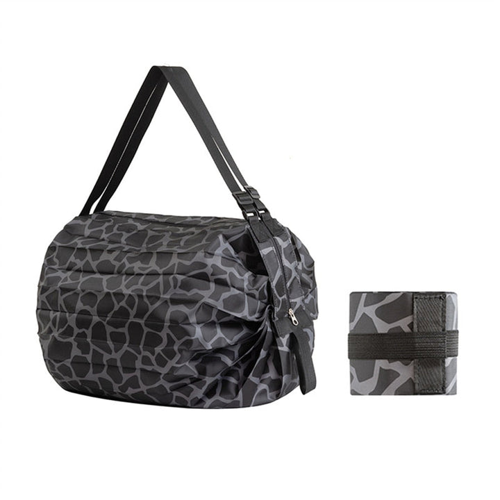 Large capacity unisex foldable shopping tote, durable & reusable. Perfect for groceries, travel, & everyday use.