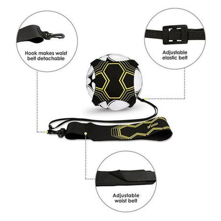 Soccer solo skill belt with elastic cord, essential practice equipment for football players.