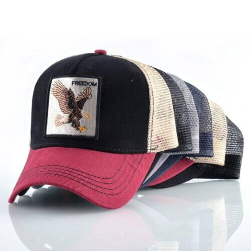 Adjustable unisex baseball cap, featuring a patriotic eagle design for stylish sun block.