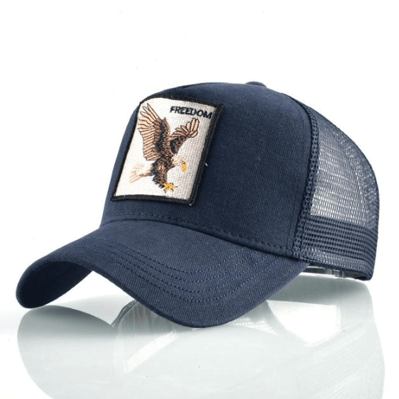 Embroidered eagle baseball cap, adjustable and unisex, offering sun protection for everyday.