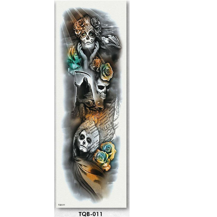 Waterproof full arm temporary tattoo sleeve, pirate ship and octopus design, unisex, perfect for parties.