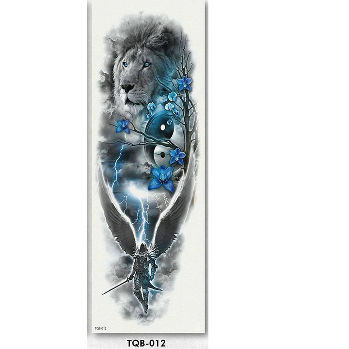 Unisex full arm temporary tattoo sleeve, space-themed with planets and stars, easy apply body art sticker.
