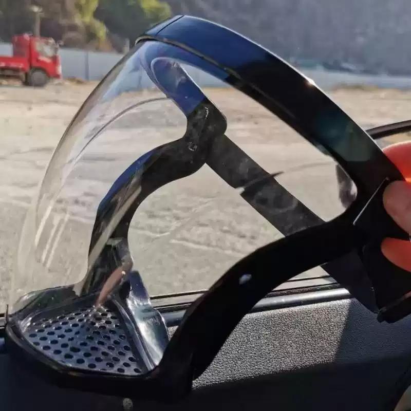 Protective equipment: unisex full face shield with transparent anti-fog visor for safety