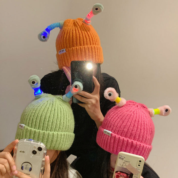 Assortment of colorful Fun Monster Knit Beanies, gift for kids/adults