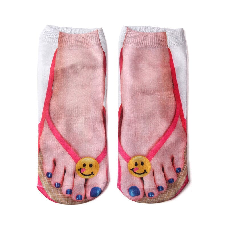 Funny 3D print ankle socks with an eye-catching fruit design, comfortable and stylish patterned socks