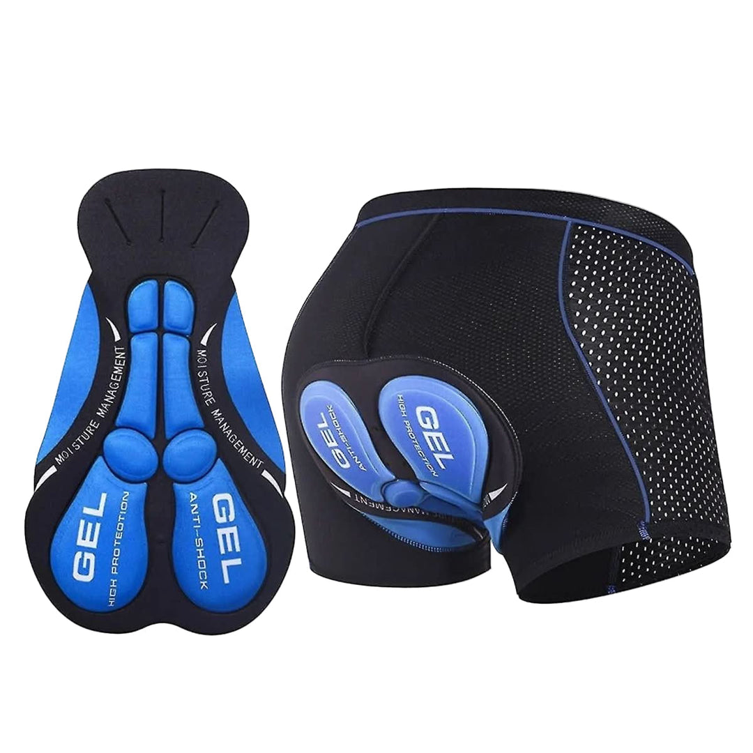 Breathable unisex gel-padded bike shorts for road cycling & mountain biking comfort.