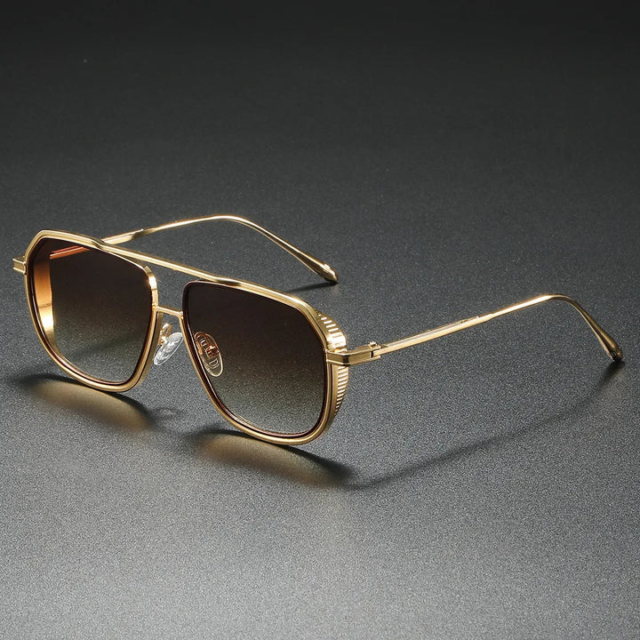 Detail of the lightweight frame on unisex geometric sport sunglasses, durable and comfortable