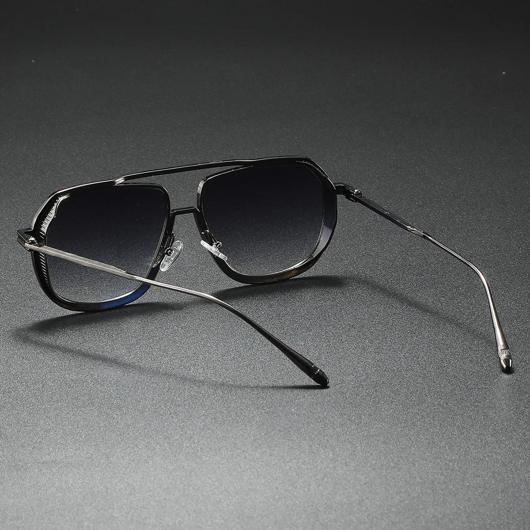 Unisex gradient sport sunglasses, showcasing UV protection and modern geometric design