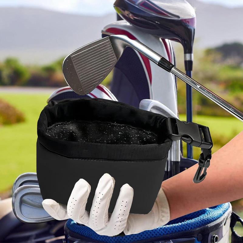 Golf cleaning pouch designed for all golfers, ensuring a professional look and feel on the green.