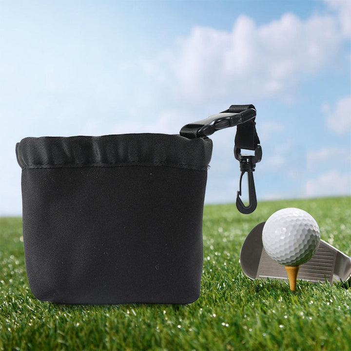 Golf gear cleaning kit: a portable pouch with microfiber interior for clubs and balls.