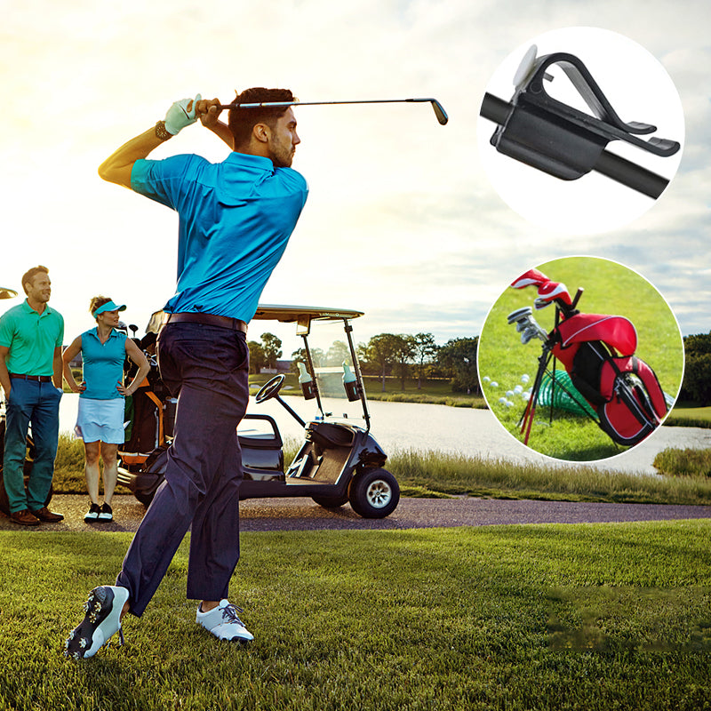 Close-up of a golf putter clip & ball marker holder, durable & compact. Perfect golf club holder.