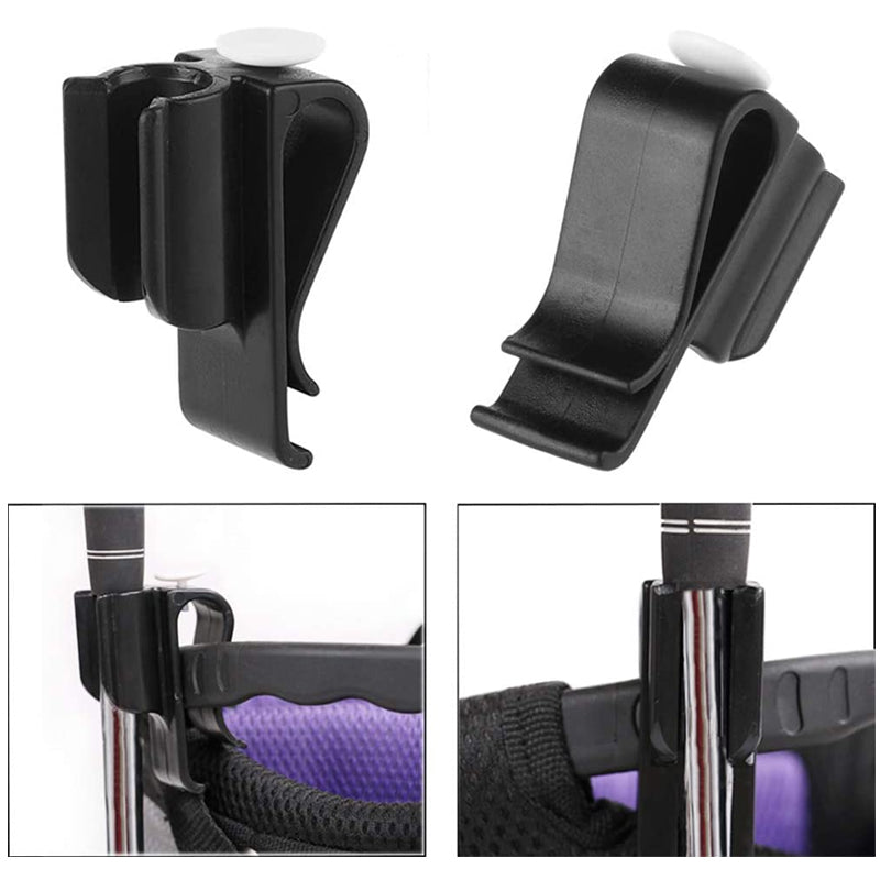 Detailed view of the golf putter clip's mechanism, securely grips club. Essential golf accessory.