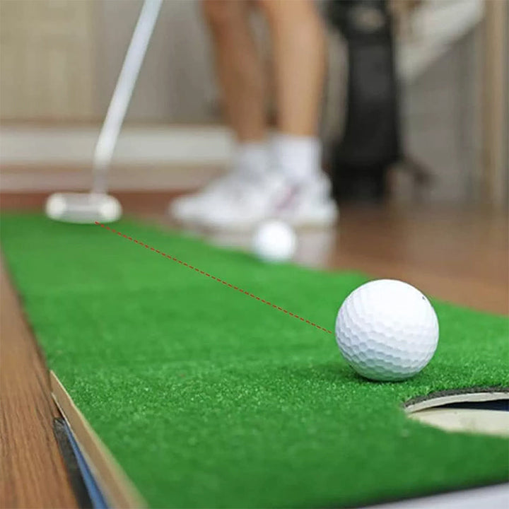Sports equipment: golf putter with a mounted laser alignment aid for better aim