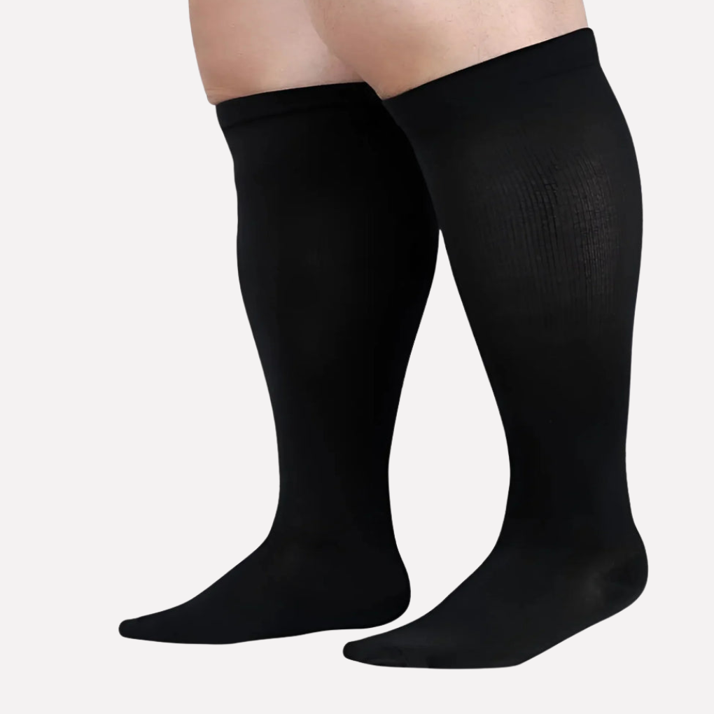 Unisex graduated compression socks for daily wear, providing leg comfort, support & improved circulation.