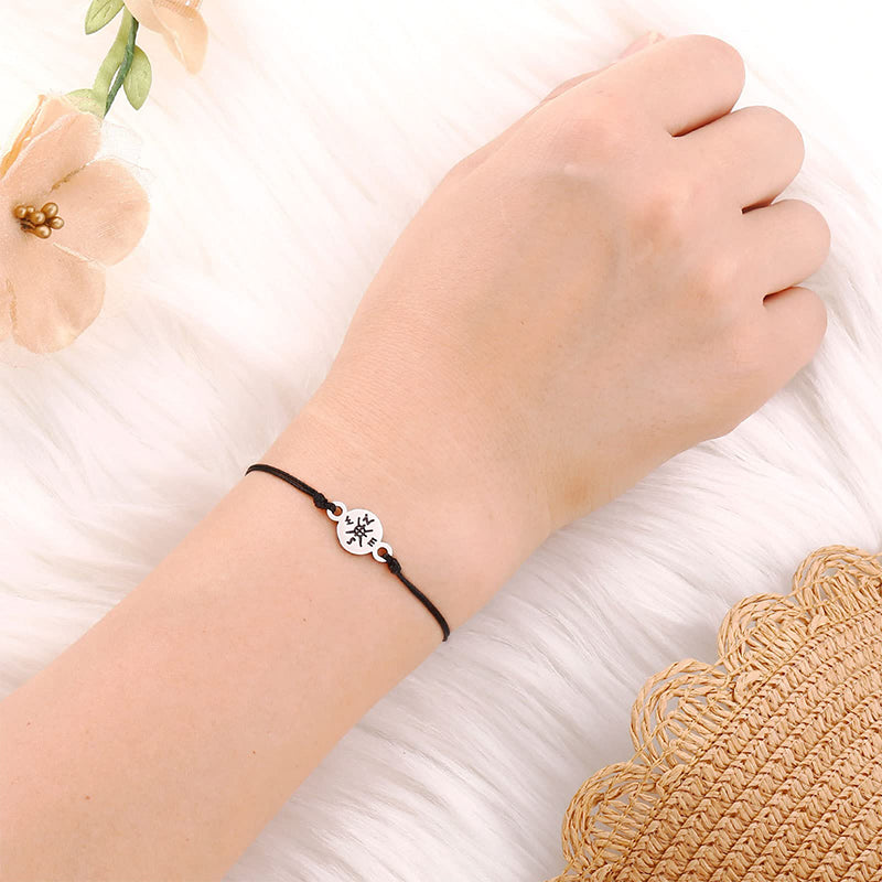 Graduation gift: Unisex Compass Bracelet in elegant gift box, for students, inspiring