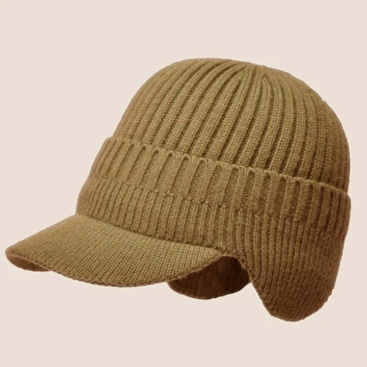 Unisex knit beanie in black, a versatile warm hat with essential ear protection.