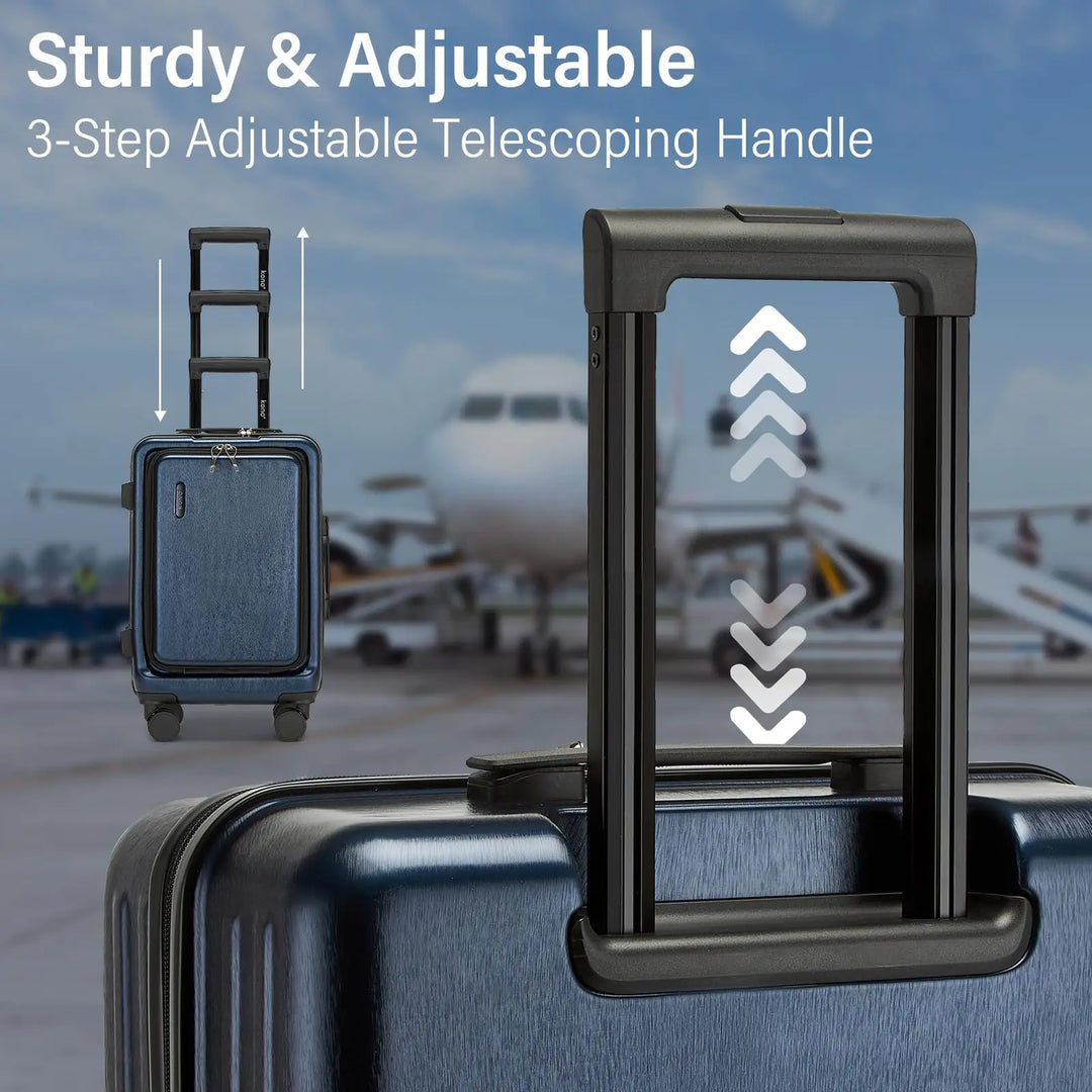 Secure hard-shell Denver luggage with integrated TSA lock & smooth spinner wheels for peace of mind.