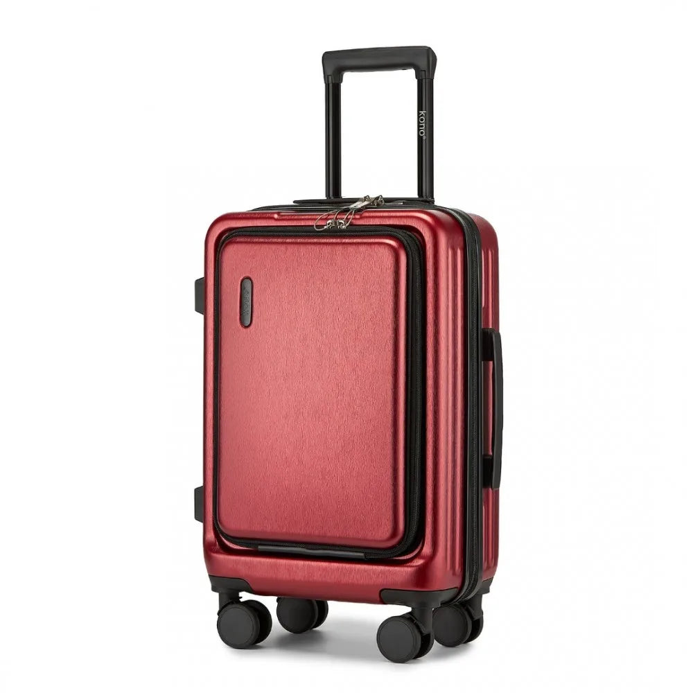Business travel ready: sleek hard-shell luggage with TSA lock, smooth spinner wheels for pros.