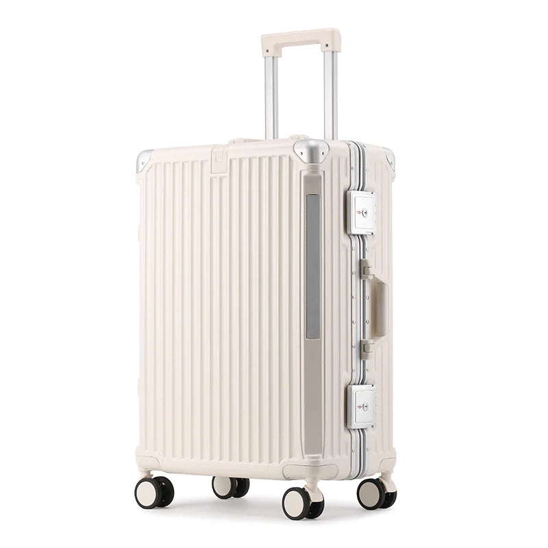 Premium hard-shell luggage designed for organized packing, featuring a durable aluminum frame & spinner wheels.