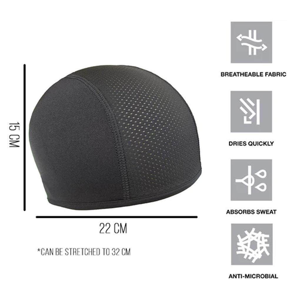 Unisex sweat-wicking helmet liner, keeping head cool under a helmet, essential cycling apparel
