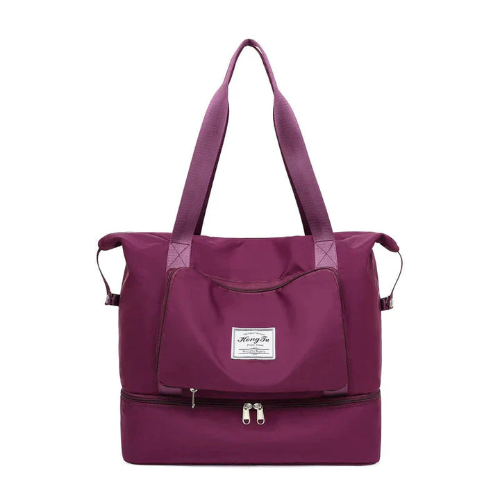 Carry-on duffel bag with wet separation, ideal for short trips and gym sessions, unisex design