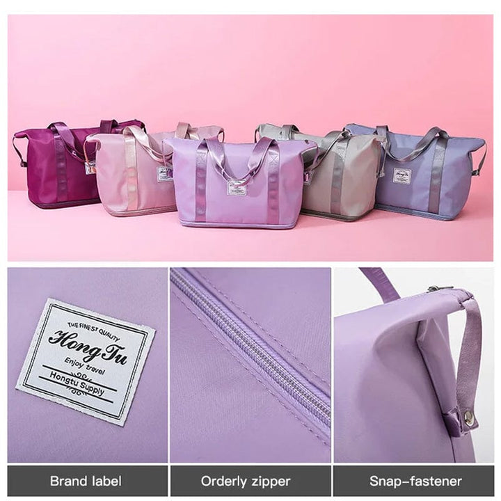 Stylish unisex weekend bag in a neutral color, perfect for quick travel