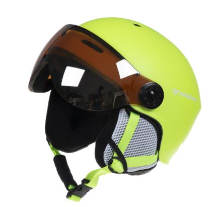 Ventilated ski helmet, grey, optimized for comfort and safety in various outdoor sports activities.