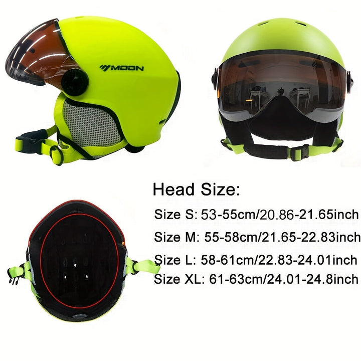 Unisex protective ski helmet, white, with removable components for easy cleaning & customization.
