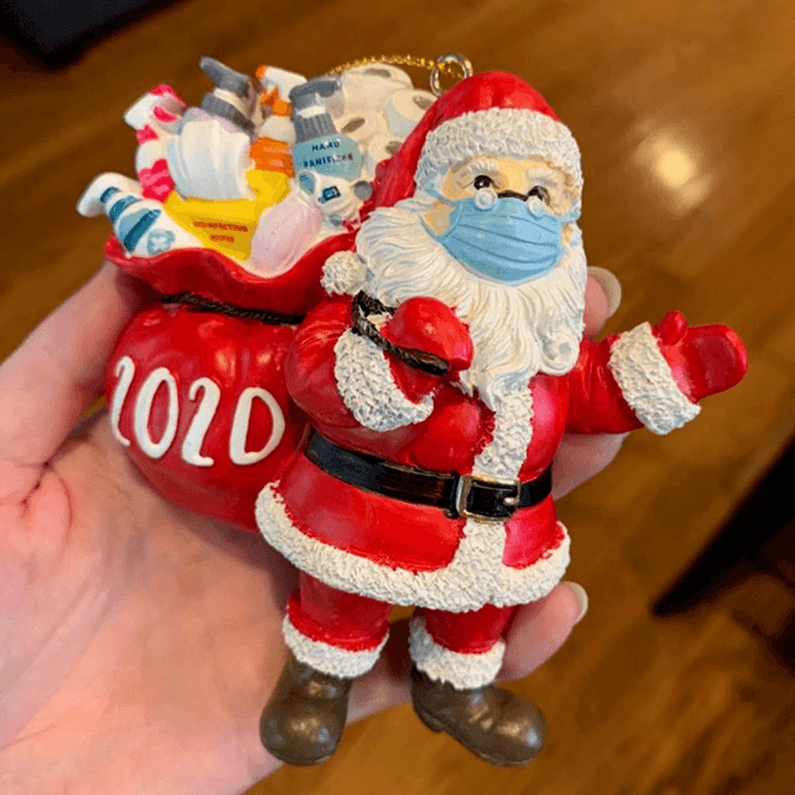 Front view of 'Holiday Survivor' Christmas ornament, funny holiday gift, unique tree decor item