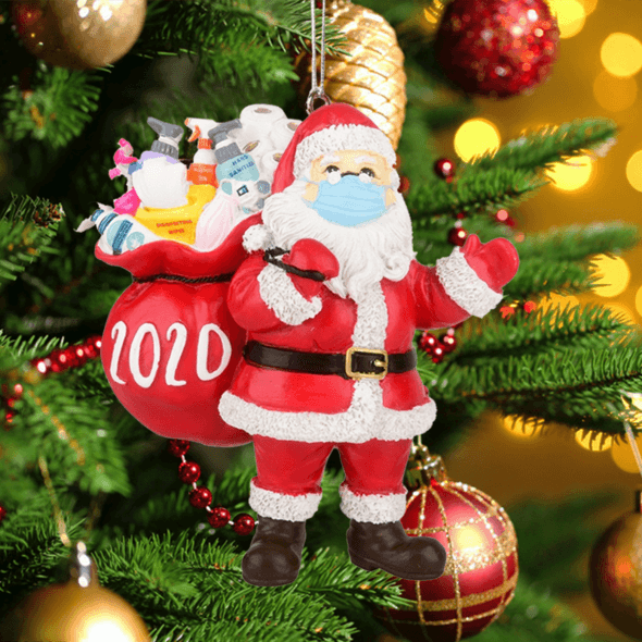Packaging of 'Holiday Survivor' Christmas ornament, ready to gift, durable resin holiday decor