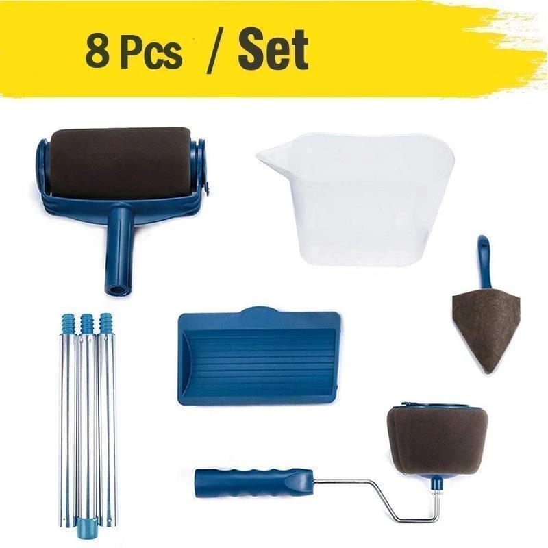 Ergonomic handle paint roller for household painting tasks, a versatile DIY and cleaning brush set
