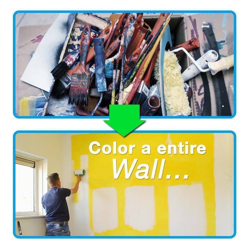 Versatile paint roller with handle, essential cleaning tool for DIY household painting and decor