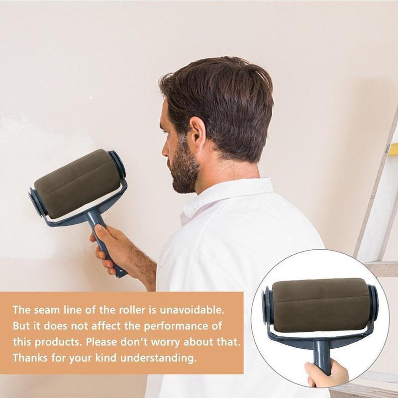 Compact paint roller set with handle, perfect for small household painting jobs & quick touch-ups