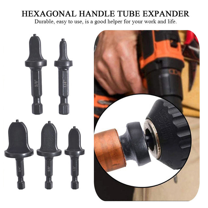 Unisex HVAC Copper Pipe Swaging Drill Bit Set for refrigeration & plumbing, detail view