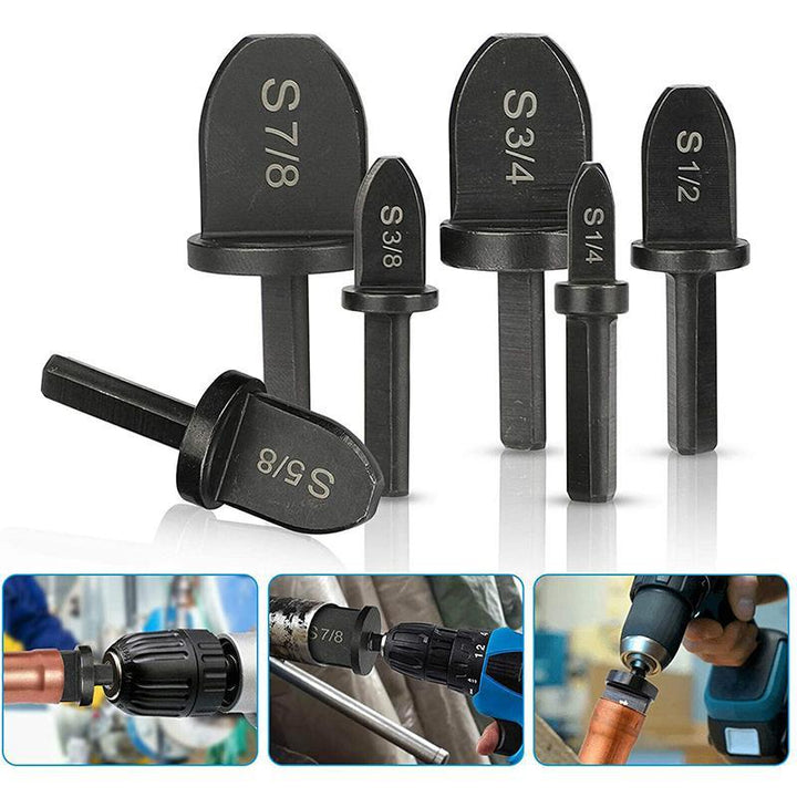 Complete swaging drill bit set for copper pipes, durable and reliable HVAC tools