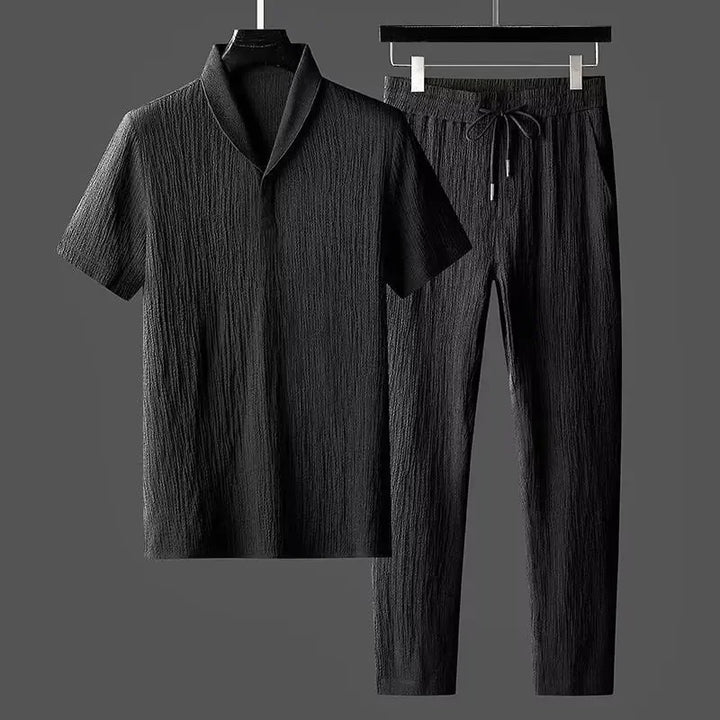 Breathable ice silk unisex lounge set, perfect for casual wear and hot weather