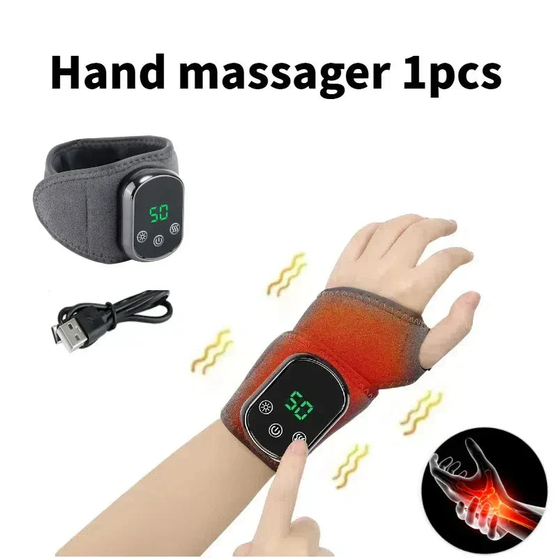 Unisex infrared hot compress massager for targeted wrist and ankle pain relief, muscle relaxation, and joint support.