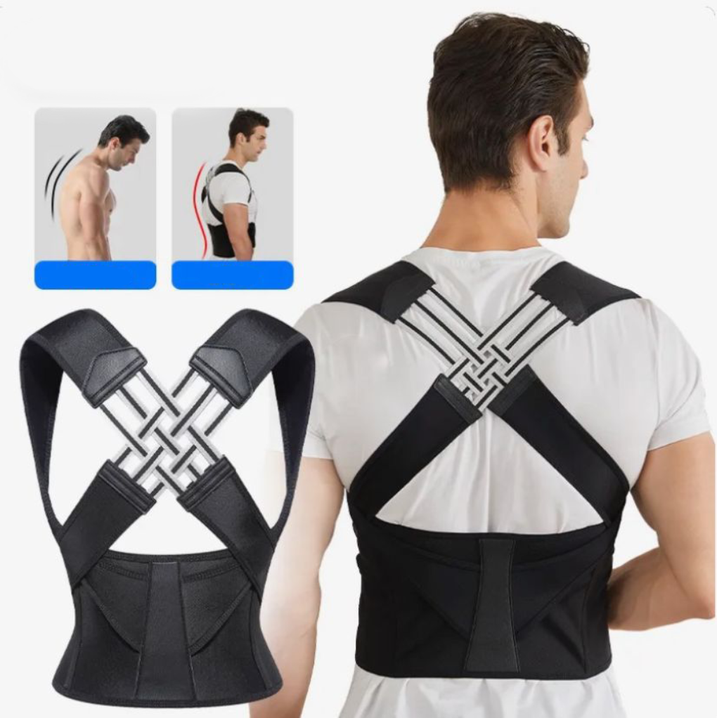 Adjustable & comfortable posture support for daily wear, discreet back brace for men & women.