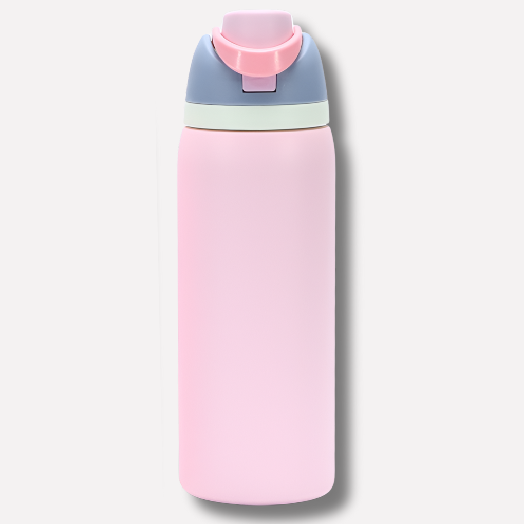 Matte finish reusable insulated stainless steel water bottle, leakproof, perfect for sports & daily use.