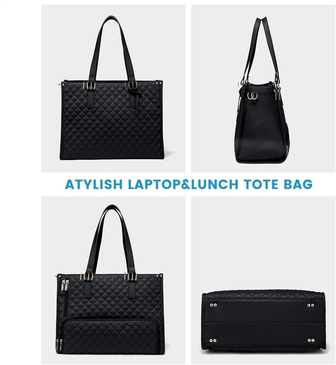 Versatile unisex work bag. Combines insulated lunch compartment & laptop sleeve in a sleek, organized travel tote.